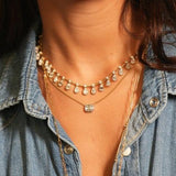 5.01ct Diamond 14K Gold Floating Necklace