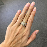 2.00ct Diamond 14K Gold Pear Statement Ring