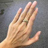 1.25ct Diamond 18K Gold Crossover Ring