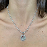 0.55ct Diamond 18K Gold Medal Pendant