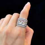 2.60ct Diamond 14K Gold Shield Ring