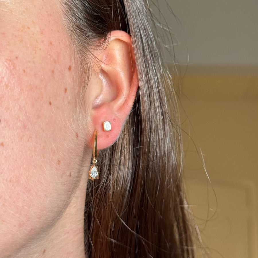 0.36ct Diamond 14K Gold Dangle Drop Earrings