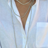 14.40ct Diamond 18K Gold Long Tennis Necklace