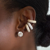 2.10ct Diamond 18K Gold Multi Row Pave Ear Cuff