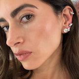 0.79ct Diamond 18K Gold Leaf Stud Earrings