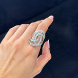 1.36ct Diamond 14K Gold Crossover Ring