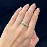 0.39ct Diamond 14K Gold Heart Grooved Ring