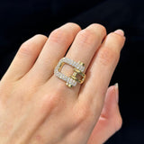 0.95ct Diamond 14K Gold Horsebit Ring