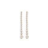 1.00ct Diamond 18K Gold Graduated Tennis Earrings