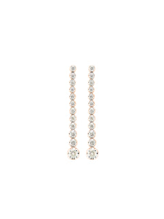 1.00ct Diamond 18K Gold Graduated Tennis Earrings