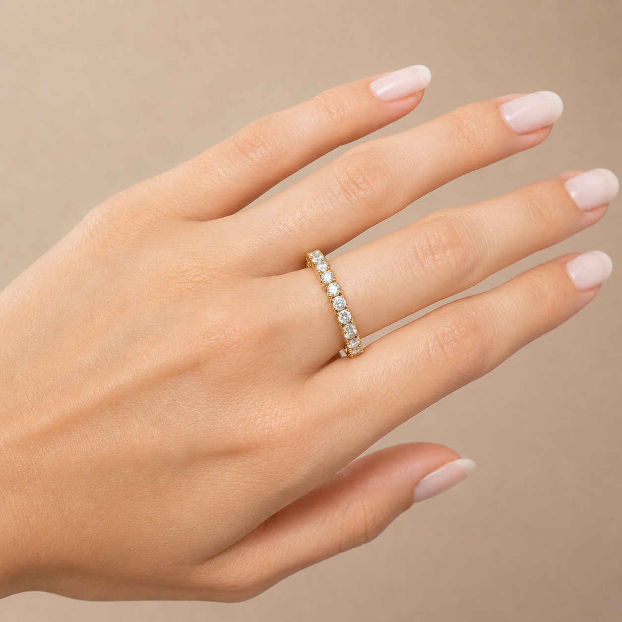 1.55ct Diamond 18K Gold Eternity Ring