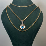 14K Gold Evil Eye Pendant