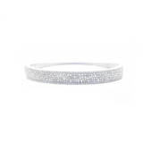 2.50ct Diamond 14K Gold Multi Row Pave Bangle Bracelet