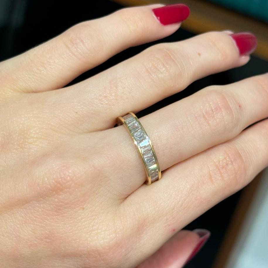 3.00ct Diamond 14K Gold Baguette Eternity Ring