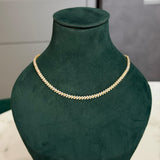 7.02ct Diamond 14K Gold Rope Tennis Necklace
