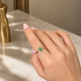0.50ct Emerald Diamond 18K Gold Ring