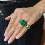 15.75ct Zambia Emerald 18K Gold Cocktail Ring
