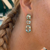 29.92ct Green Amethyst Tsavorita 18K Gold Earrings
