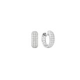 1.20ct Diamond 18K Gold Chunky Pave Huggie Hoop Earrings