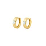 0.38ct Diamond 14K Gold Huggie Hoop Earrings