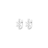 1.10ct Diamond 18K Gold Star Hoop Earrings