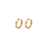 0.28ct Diamond 14K Gold Hoop Earrings