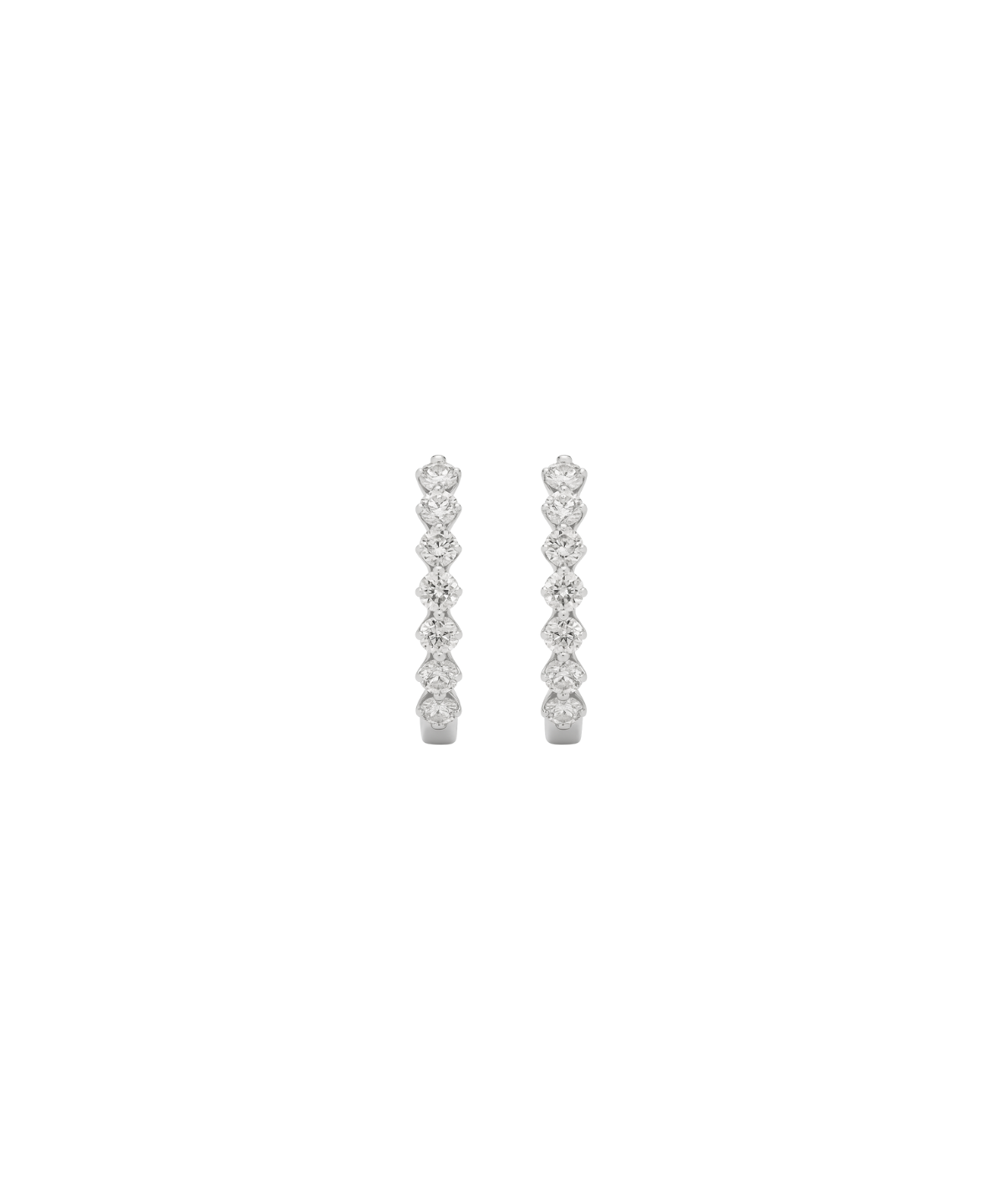 2.14ct Diamond 14K Gold Hoop Earrings
