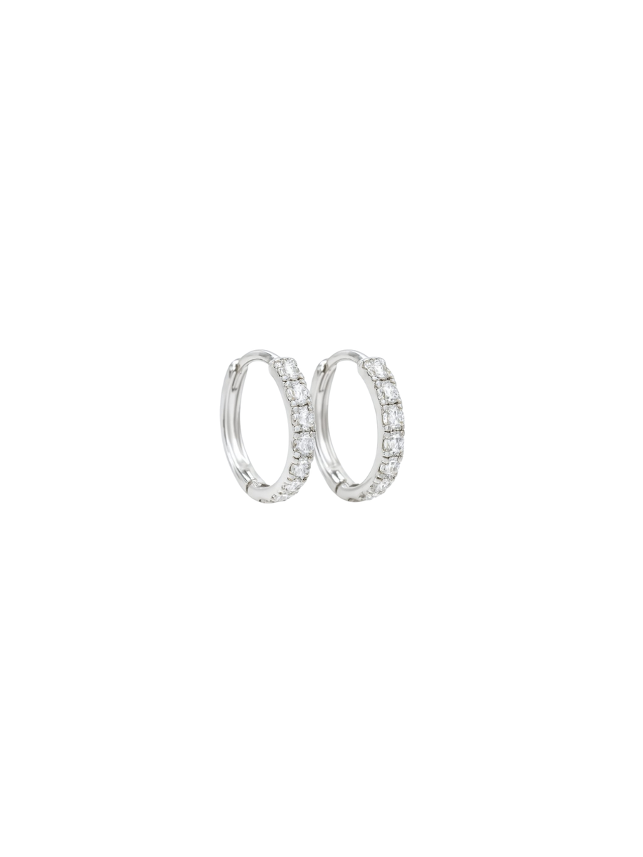 0.75ct Diamond 14K Gold Hoop Earrings