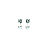 9.75ct Blue Topaz 18K Gold Day & Night Earrings