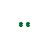 1.30ct Emerald 14K Gold Oval Stud Earrings