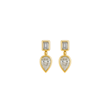 0.75ct Diamond 14K Gold Dangle Drop Earrings
