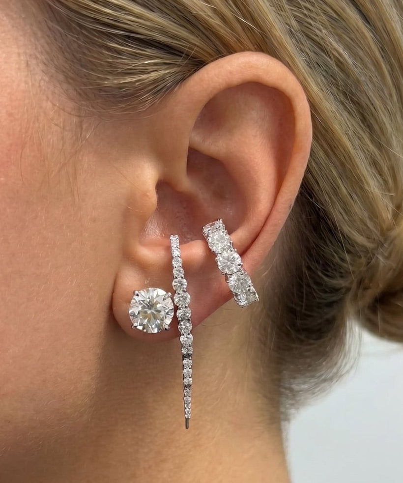 2.65ct Diamond 18K Gold Statement Ear Cuff