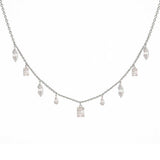 2.00ct Diamond 18K Gold Multi Shaped Drop Necklace