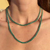 22.50ct Emerald 18K Gold Tennis Necklace 22''