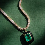 7.02ct Diamond 14K Gold Rope Tennis Necklace