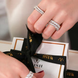 6.60ct Diamond 18K Gold Heart Eternity Ring