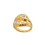 2.09ct Diamond 14K Gold Studded Dome Ring