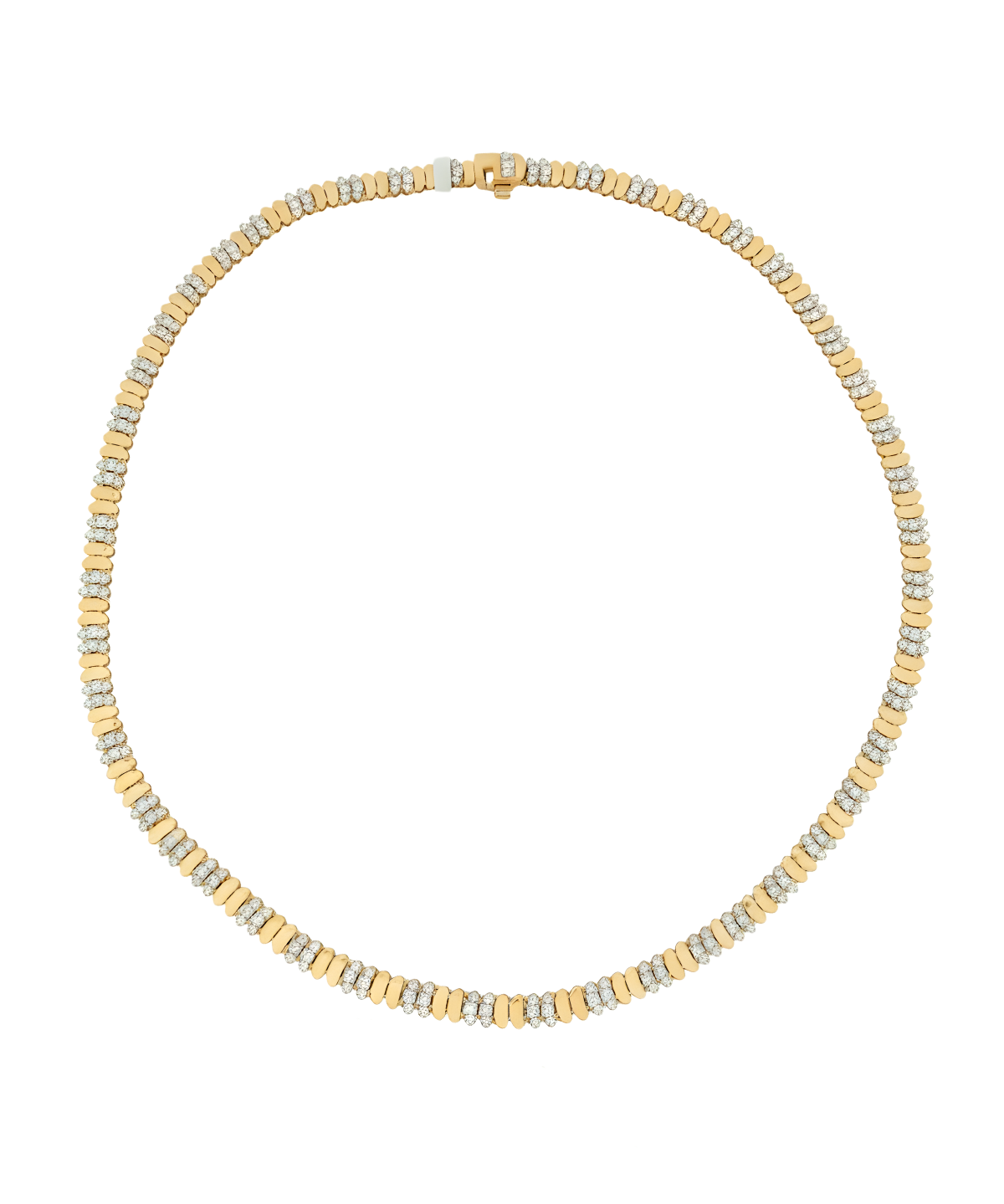 4.49ct Diamond 14K Gold Link Necklace