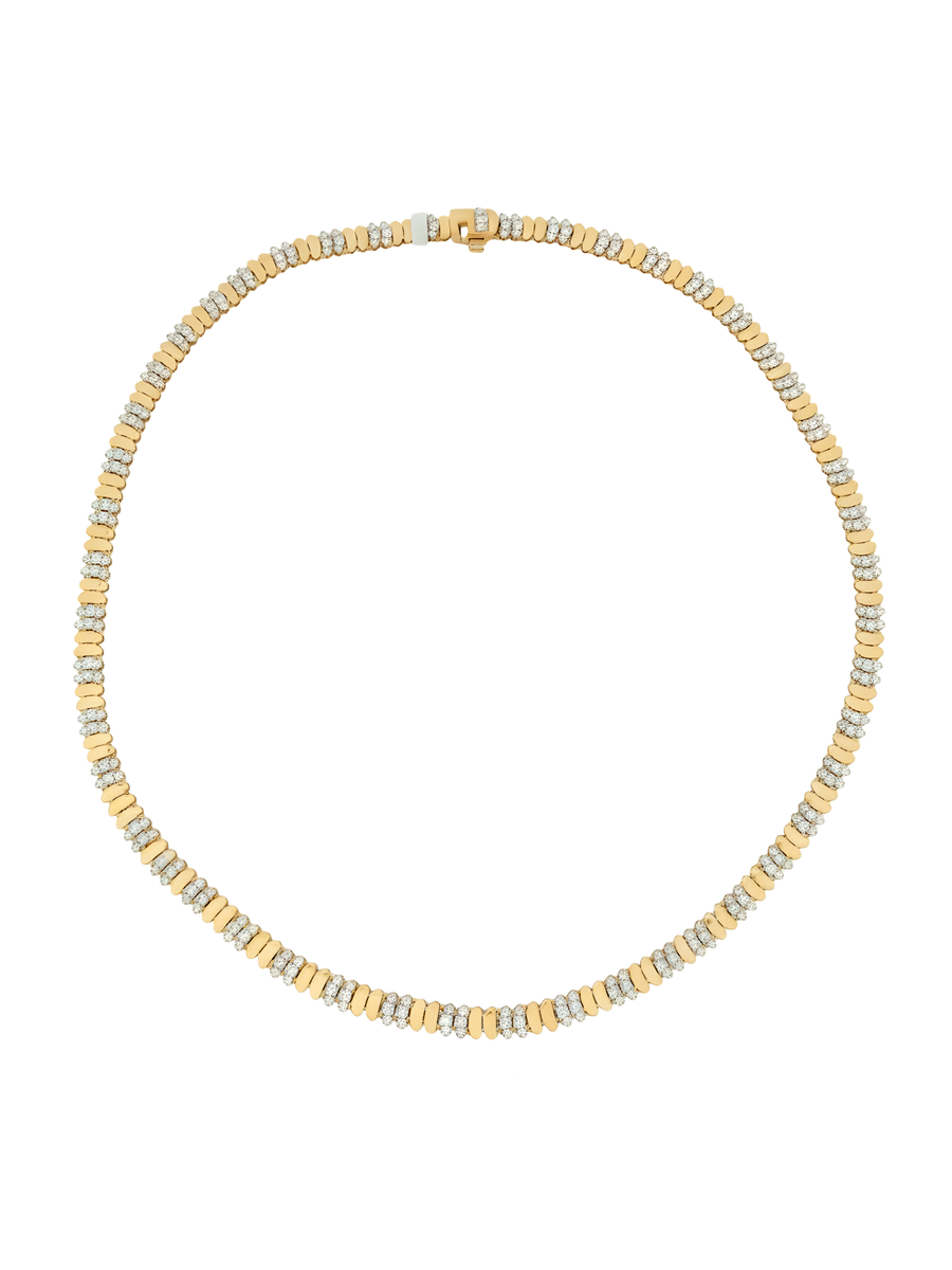 4.49ct Diamond 14K Gold Link Necklace