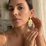4.71ct Diamond 14K Gold Circle Statement Earrings