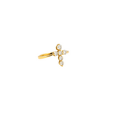 0.77ct Diamond 14K Gold Cross Ring