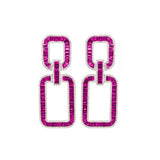19.27ct Diamond Ruby 14K Gold Statement Earrings