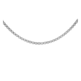 4.21ct Diamond 18K Gold Long Tennis Necklace