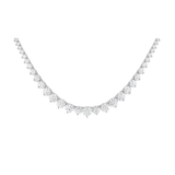 19.15ct Diamond 18K Gold Graduated Tennis Necklace
