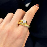 0.22ct Diamond 18K Gold Spiral Ring