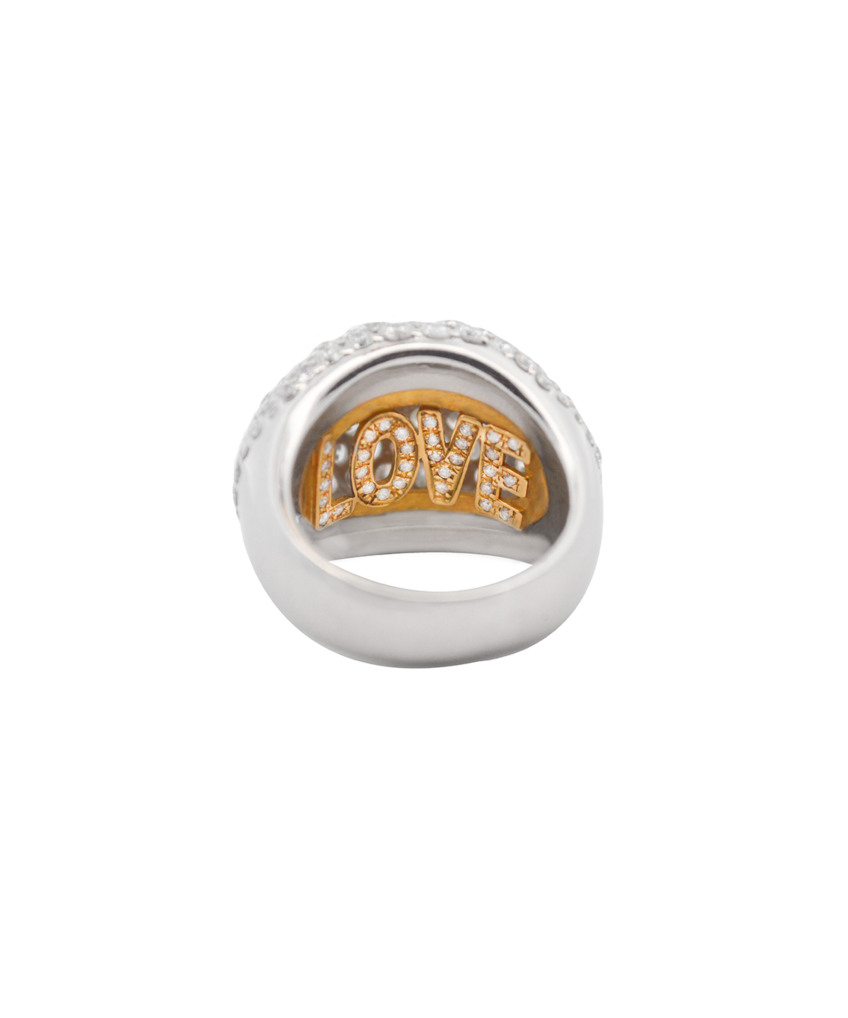 8.07ct Diamond Platinum Pave Dome Cocktail Ring