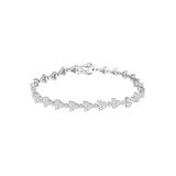 4.35ct Diamond 18K Gold Trio Tennis Bracelet