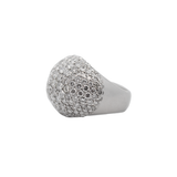 8.07ct Diamond Platinum Pave Dome Cocktail Ring