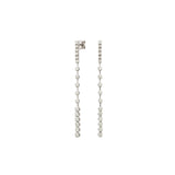 1.30ct Diamond 18K Gold Linear Cascade Drop Earrings