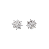 1.70ct Diamond 18K Gold Starburst Stud Earrings